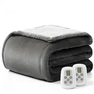 Kozeewarm Heated Blanket Electric with Controller Heat Levels Auto Off  Winter warmth Size：50x60 84x90 90x100 Ultra Soft Warm Cozy Winter Comfort Over heat Protect Extra Long Cord