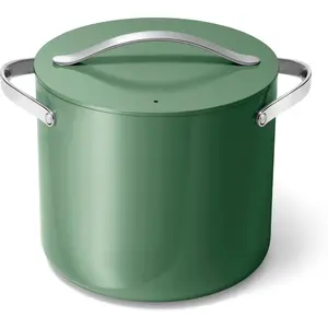 Caraway Stock Pot - 12 Qt Ceramic Coated Pot With Lid Large Pot for Bigger Batches