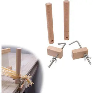 2X Warping Pegs Weaving Loom Pegs Craft Tool Racelets Weaving Warping Pegs and Clamp