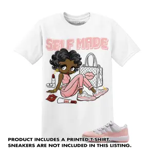 Unisex T-shirt To Match Sneakers Jordan Low Legend Pink 11s Pink White - Sneaker Girl Selfmade. 100% Cotton for Casual Wear. Comfortable Summer Unisex T-Shirt to match Jordan Sneaker. Streetwear Style. urban outfitters