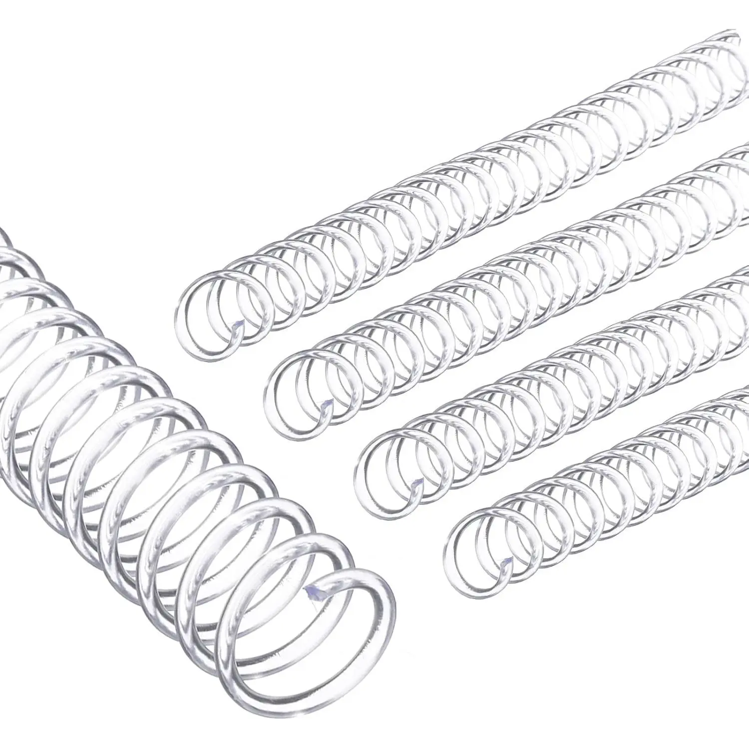20mm(3/4") Plastic Spiral Binding Coils, 50 Pcs 170 Sheet Capacity 4:1 Pitch Binding Spirals for Binding Paper Sheets, Transparent