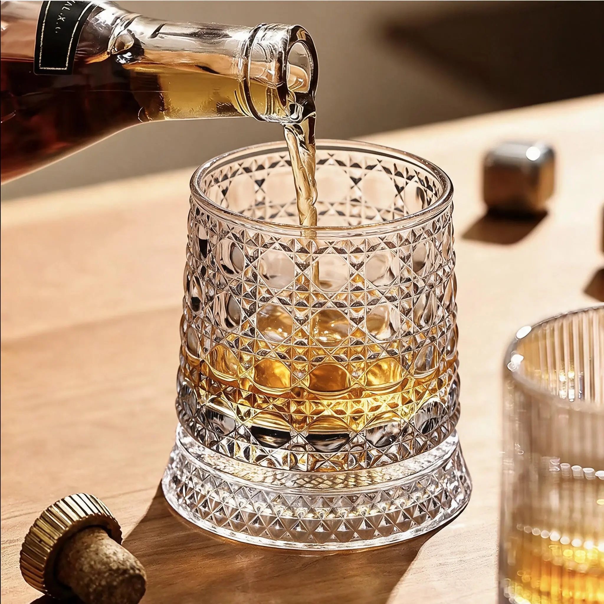 Elegant Crystal Whiskey Tasting Glasses, Premium Clear Drinkware for Better Whiskey Drinking Experience