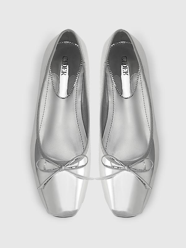 Cider Bow Decor Square Toe Ballet Mary Jane Flats, Classic Chic Ballet Flats for Daily Casual & Work Cider Bow Decor Square Toe Ballet Mary Jane Flats, Classic Chic Ballet Flats for Daily Casual & Work