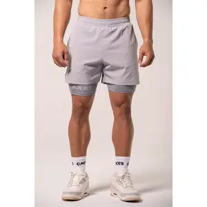 2-in-1 Shorts Grey