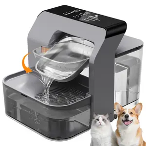 Petinstinct Wireless Cat Water Fountain No Filters, 3.5L Rechargeable Pet Fountain with Stainless Steel Bowl, Smart Water Dispenser for Dogs Indoor, Wastewater Separation, Auto Refill, Ultra-Quiet