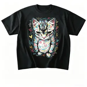 Sad Meme Cat Tshirt, 100% Cotton Unisex Short Sleeve Animal Gift, Funny Shirt