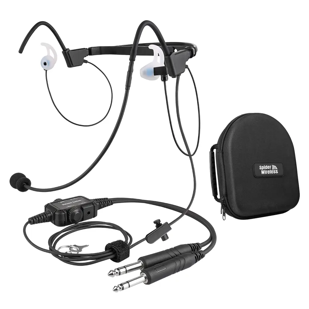 In-Ear Wired Aviation Headphone - Lightweight Electronic Audio Device with Great Sound Quality, MP3 Input Compatibility, and Free Carry Bag