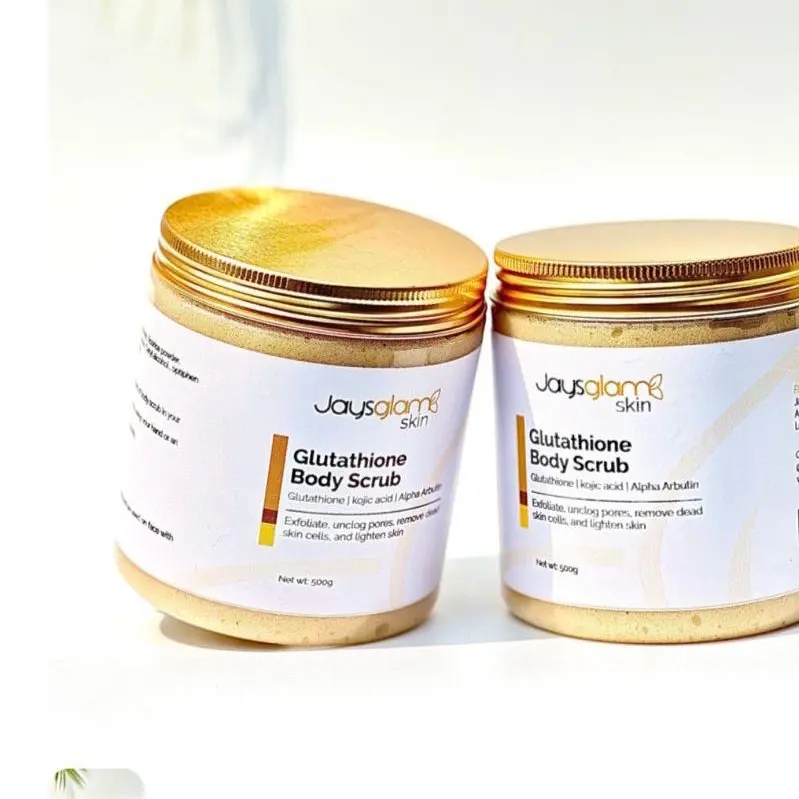 grape seed extract glutathione Glutathione Body Scrub with Kojic Acid, Grape Seed Oil, and Alpha Arbutin