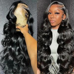 Bling Hair Body Wave Lace Wigs For Women Real Human Hair Wigs Hd Transparent 13x4 Lace Frontal Wig 34 36 Inch 13x6 Lace Frontal Wig Pre Plucked 180 Density