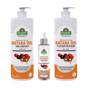 Batana Oil Trio for Hair Growth, Repair & Shine – 100% Natural Hair Strengthening Oil Set for Damaged and Thinning Hair Conditioner Haircare