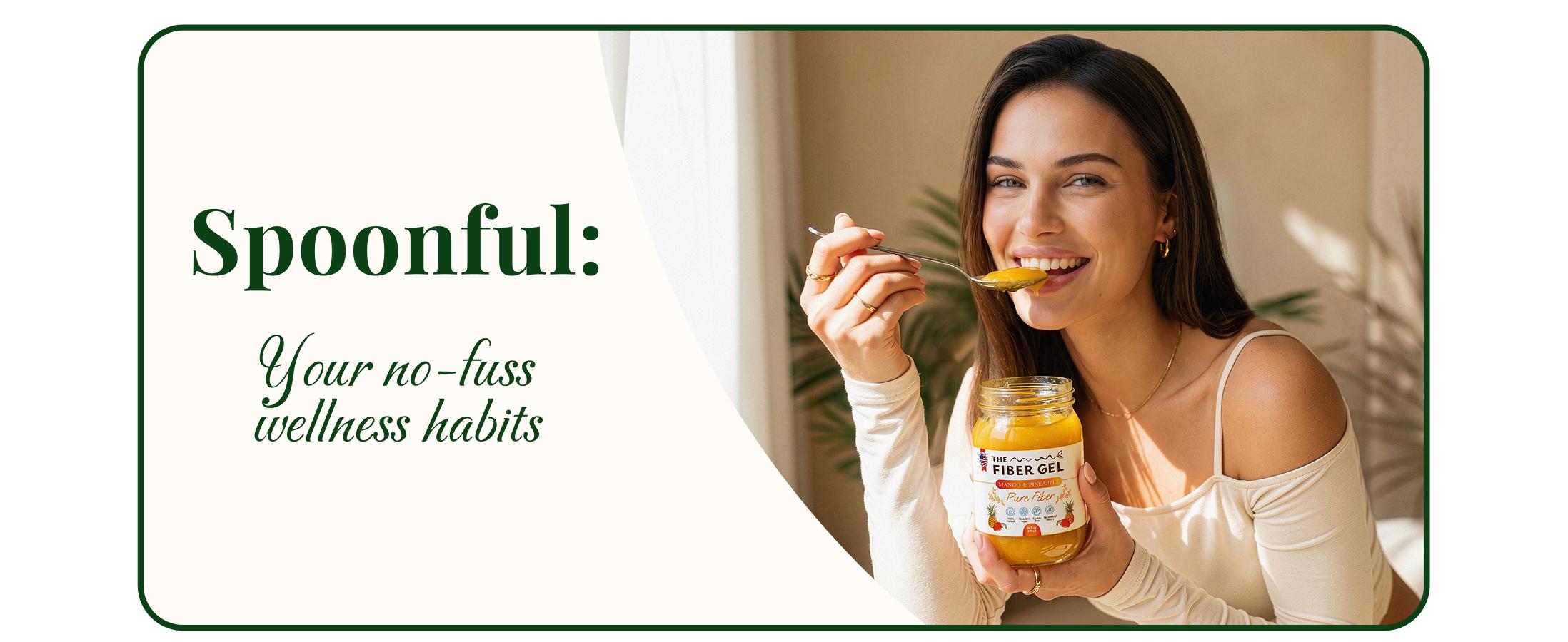 The Fiber Gel Mango&Pineapple: Smooth & Spoonable Plant-Based Prebiotic Fiber Gel (Psyllium Husk + Inulin), All Natural&No Sugar Added | Made in USA