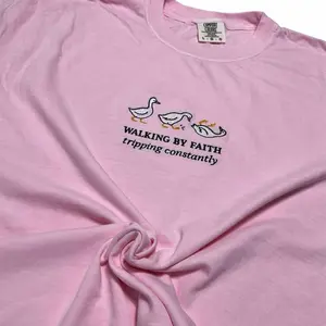 Silly Goose Walking By Faith Comfort Colors Cotton Tee