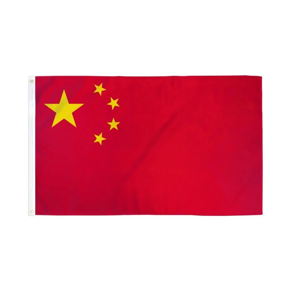 Hanging 3x5ft China Flag Banner, Polyester Dye Sublimation Printing, Bold Colors, for Home & Festive Party Supplies Backdrops