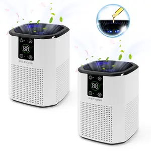 Fetions HEPA Air Purifier with Aromatherapy – Advanced H13 True HEPA 3-Stage Filtration System, Ideal for Allergy Relief, Smoke, Dust, Pet Hair, and Pollen, 2 Pack, White