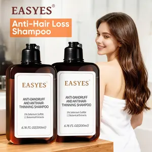 【hot】Easyes Anti-Dandruff & Hair-Thinning Shampoo 3 in 1 - Woody Fragrance, Gentle Cleanser for All Hair Types, Vegan, No Animal Testing, 6.76 fl oz, Anti-Dandruff, Anti-Thinning, Repairs, Strengthens, Rosemary Scent