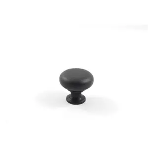 212 MAIN Zinc Mushroom Door Knob - Black, Residential Home Improvement Building Supply
