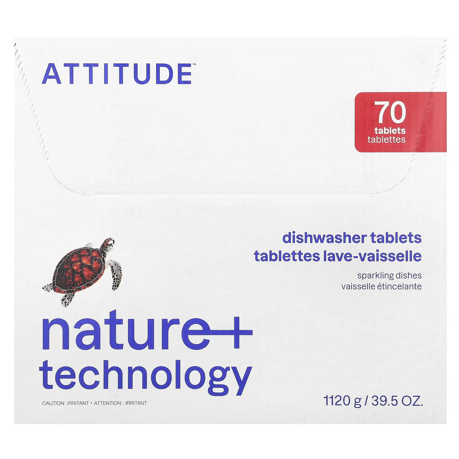 ATTITUDE Dishwasher Tablets, 70 Tablets, 39.5 oz (1,120 g)