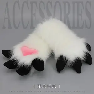 Handmade Fursuit Claw Kig Gloves Dragon Claw Comic-Con Cosplay Glove Character Stage Costume Role Play Performance Prop Kid gift