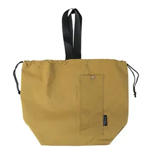 Workwear Style, New Lunch Box Bag Modern Minimalist Solid Color Nylon, Commuter Picnic Insulated Drawstring Handheld Bento Bag