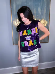 Mardi Gras Sequin Top