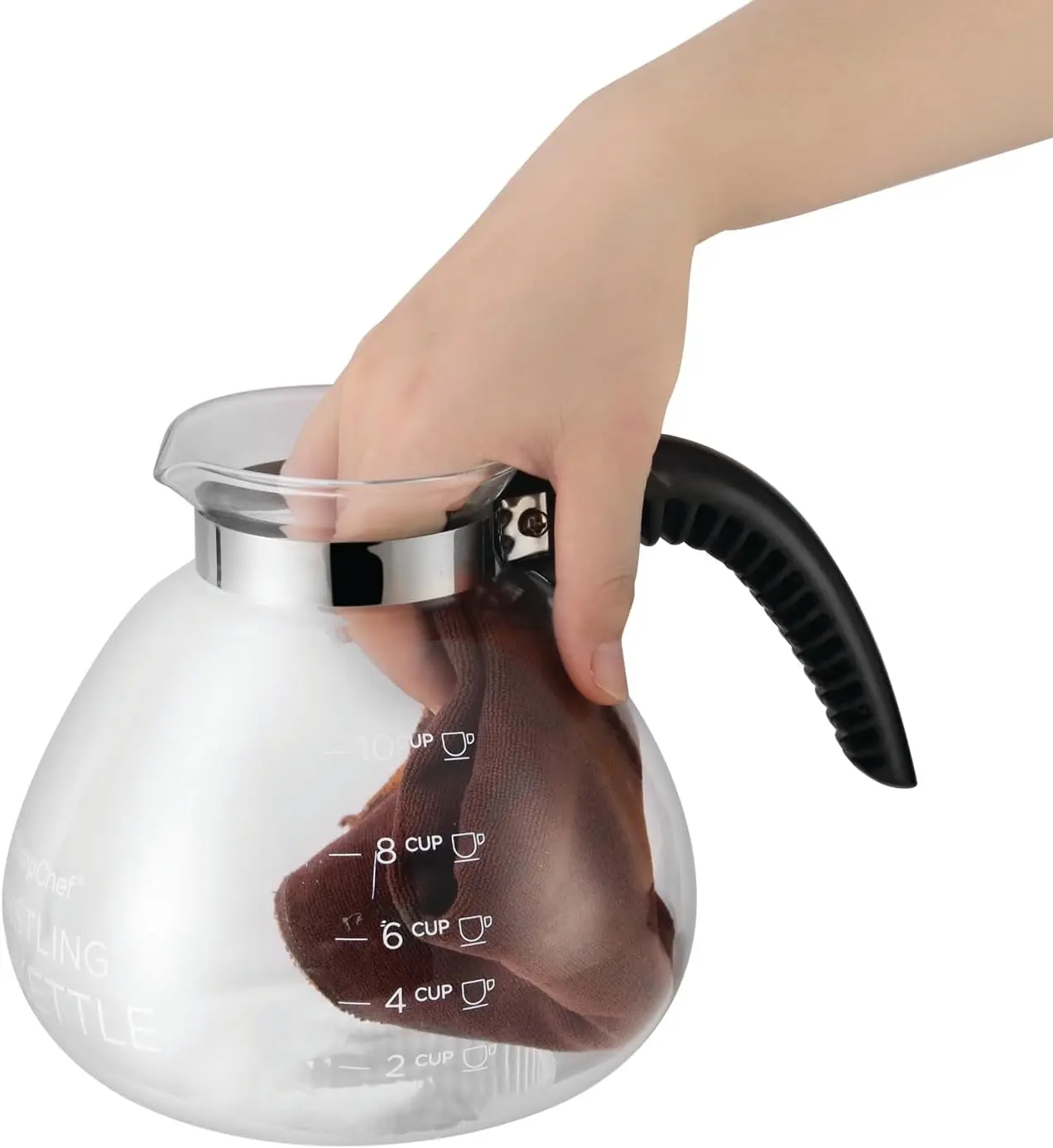 Glass Stove Top Whistling Tea Kettle 12 Cup/48oz Capacity - BPA-Free, for  Gas, Electric, and Glass Ranges - TikTok Shop