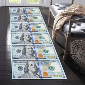 Dollar Pattern Floor Mat, 1 Count Non-slip Soft Floor Carpet, Washable Indoor Mat for Home Entrance Kitchen Laundry Room Bedroom Bathroom