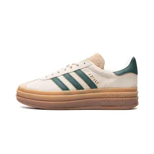 Women's Gazelle Bold Sports Sneakers, Cream Collegiate Green Color, Style ID7056 Women's Gazelle Bold Sports Sneakers, Cream Collegiate Green Color, Style ID7056