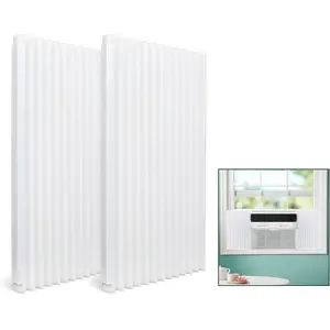 Window Air Conditioner Insulation Foam Panels, AC Side Panels Kit, 17in H x 9in W x 7/8in T, Pack of 2, White