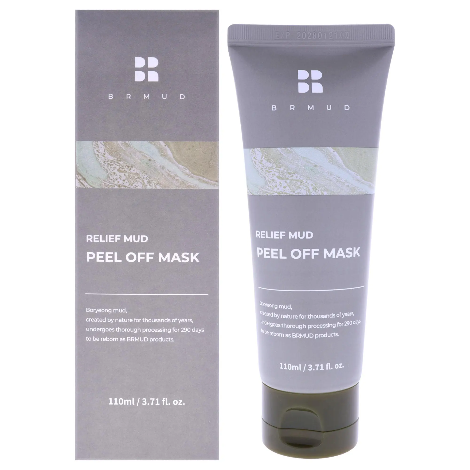 Buryong Mud Recovery Peel Off Mask by Brmud, Unisex Skincare Treatment - 3.71 oz