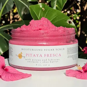 Pitaya Fresca Body Scrub/with Shea Butter + Coconut Oil / Hibiscus and Pitaya Extracts