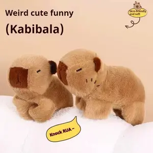 Capybara Plush Toy Ring Gift, Cute Cartoon Wristband for Kids, Adorable Handheld Decoration, Perfect Present for Children