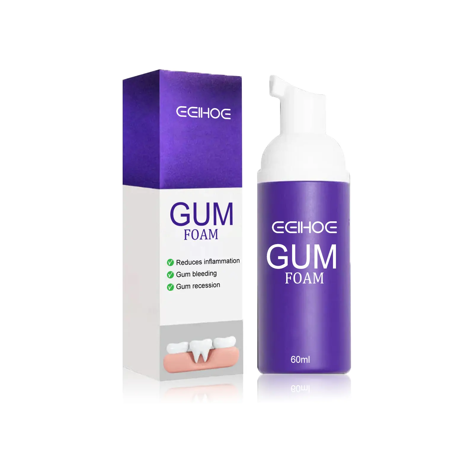 EELHOE Gum Foam Mousse, Care Gums Clean Teeth Protect Teeth Mousse Toothpaste