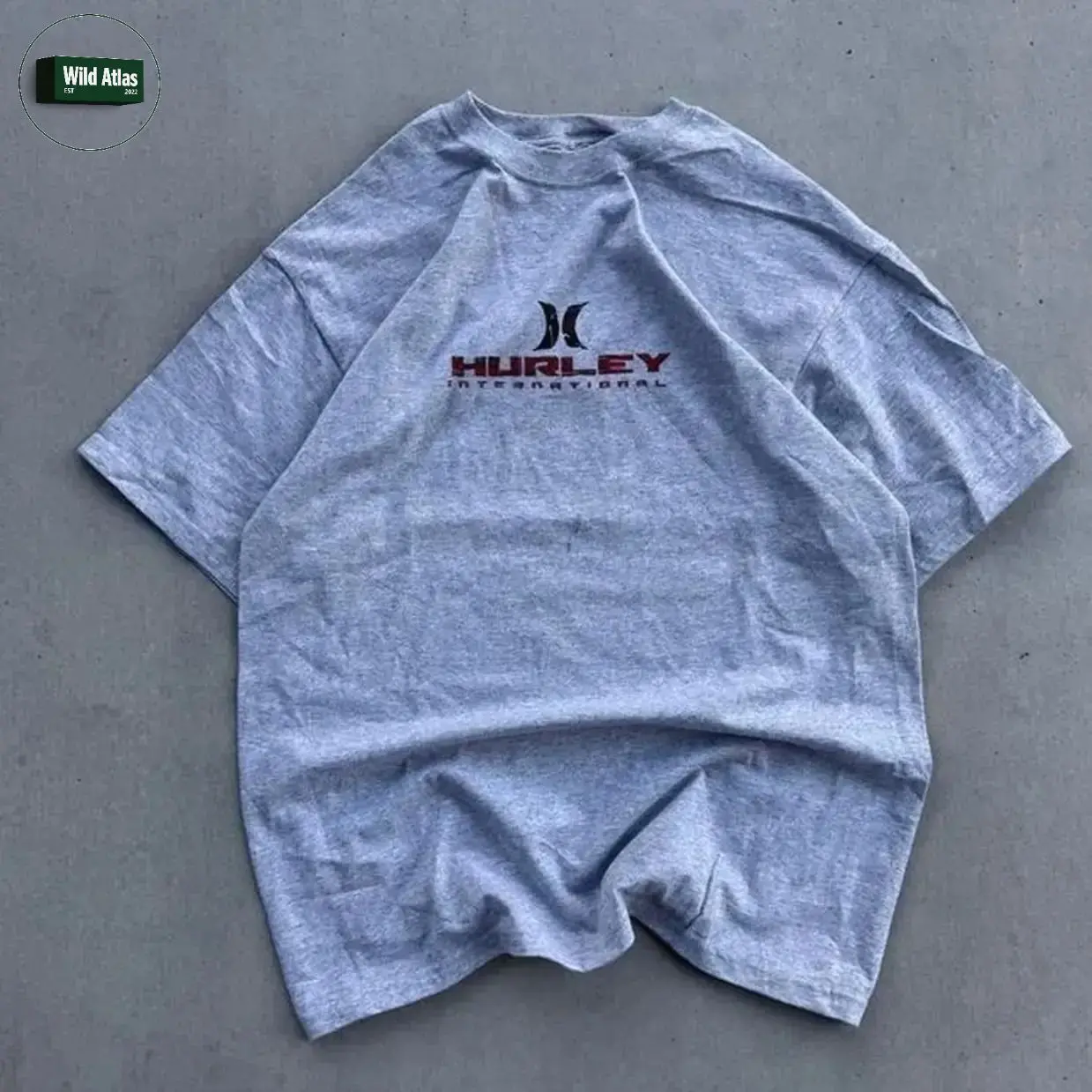 Vintage 2000s Hurley International Surf Tee T-shirt for Unisex, Casual Graphic Round Neck Shirt by Wild Atlas Apparel, USA-Made & Printed Apparel	