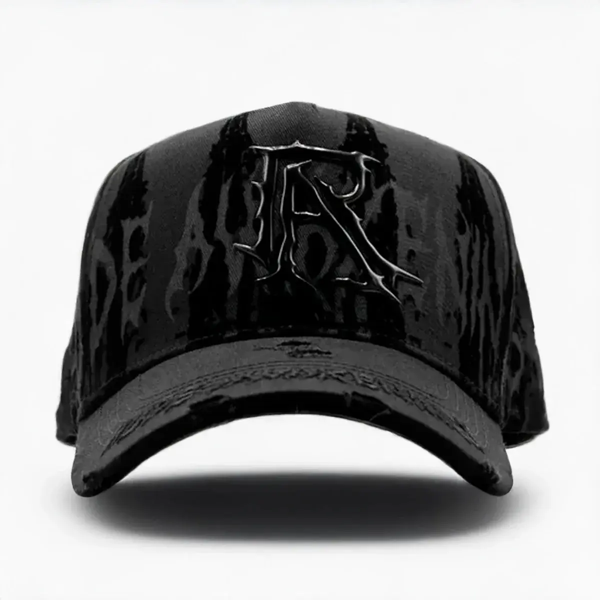 Rude Awakenings Cathedral Snapback Cap – Black Tonal Embroidered