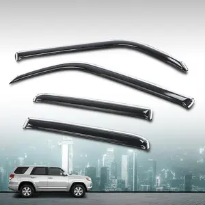 Fit For 10-24 Toyota 4Runner In-Channel Rain Guards Window Vent Visors Shade