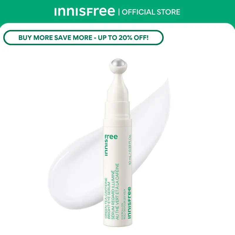 [Innisfree Official] Green Tea Caffeine Bright-Eye Serum - Hydrating Formula with Niacinamide for Skin Care and Comfort
