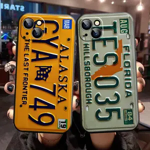 Retro Vintage License Plate TPU Cellphone Case - Shockproof, Non-Slip Handheld Protection for iPhone 17/17E/16/15/14/13/12/11 Pro Max/Mini/SE/7/8 Plus, Phones & Tech Accessories