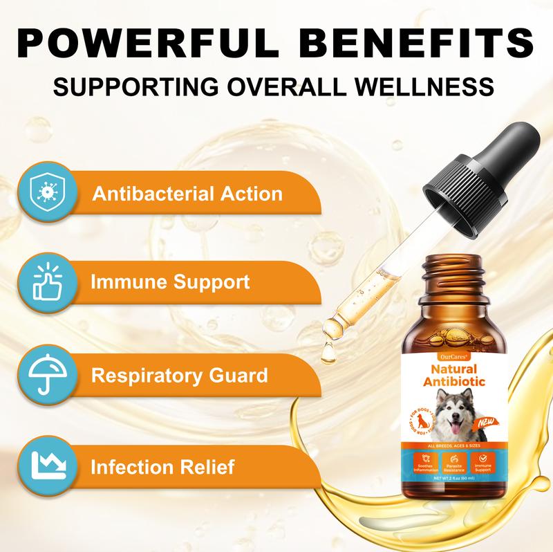 OurCares Natural Liquid Drops for Dogs (Chicken Flavor) – 60ml | With Cranberry, D-Mannose & Echinacea, Supports Urinary Tract Health, Fights Infections & Boosts Immunity