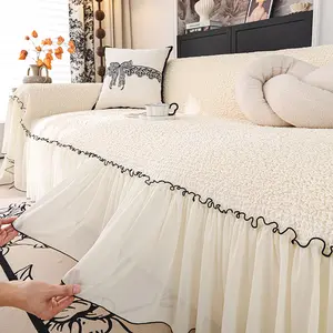 Soft Comfortable Plain Color Dustproof Sofa Cover, 1-Piece Dust-Proof Sofa Protector for Living Room & Office, Reusable Anti-Dust Cover