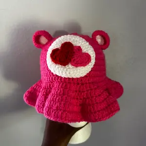 Love Bear Crochet Carebear hat