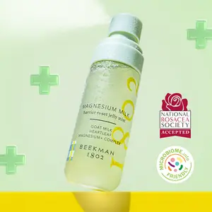 Beekman 1802 Magnesium Milk Barrier Reset Jelly Mist – Calms Skin Redness & Irritation, with Magnesium & Goat Milk, Fragrance Free, Cruelty Free, Safe for Sensitive Skin, 2.0 fl oz