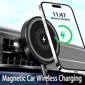 For Car Magsafe Wireless Charger Air Vent Phone Holder Stand For iPhone 17 16 15 14 13 12 Samsung Xiaomi 360 Rotation Fast Charging Cellphone Bracket