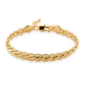 Twisted Link Bracelet in Goldtone 7.5-9.5In
