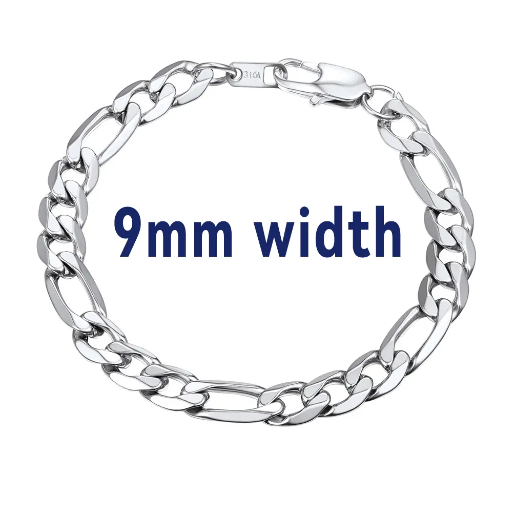 Smooth Figaro-9mm Width-Steel