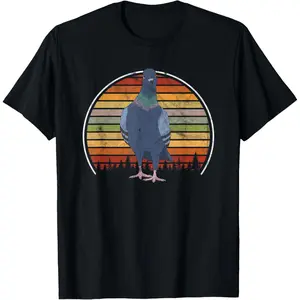 100% Cotton Vintage Pigeons Retro Pigeon T-Shirt