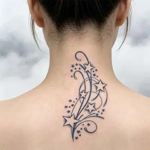 Minimalist Star Temporary Tattoos | Long-Lasting Magic Ink, No Pain, Waterproof, Edgy Y2K Aesthetic Body Art
