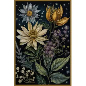 Midnight Garden Journal Vintage Floral Notebook with Lined Pages Celestial Botanical Aesthetic 6x9” Paperback 120 Lined Pages for Journaling Notes & Creative Writing