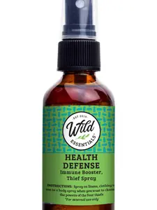 Wild Essentials Health Defense All Natural Spray, 2 Ounce, 60ml, Made with 100% Essential Oils and Witch Hazel, Aromatherapy, Room, Linen, Body Spray