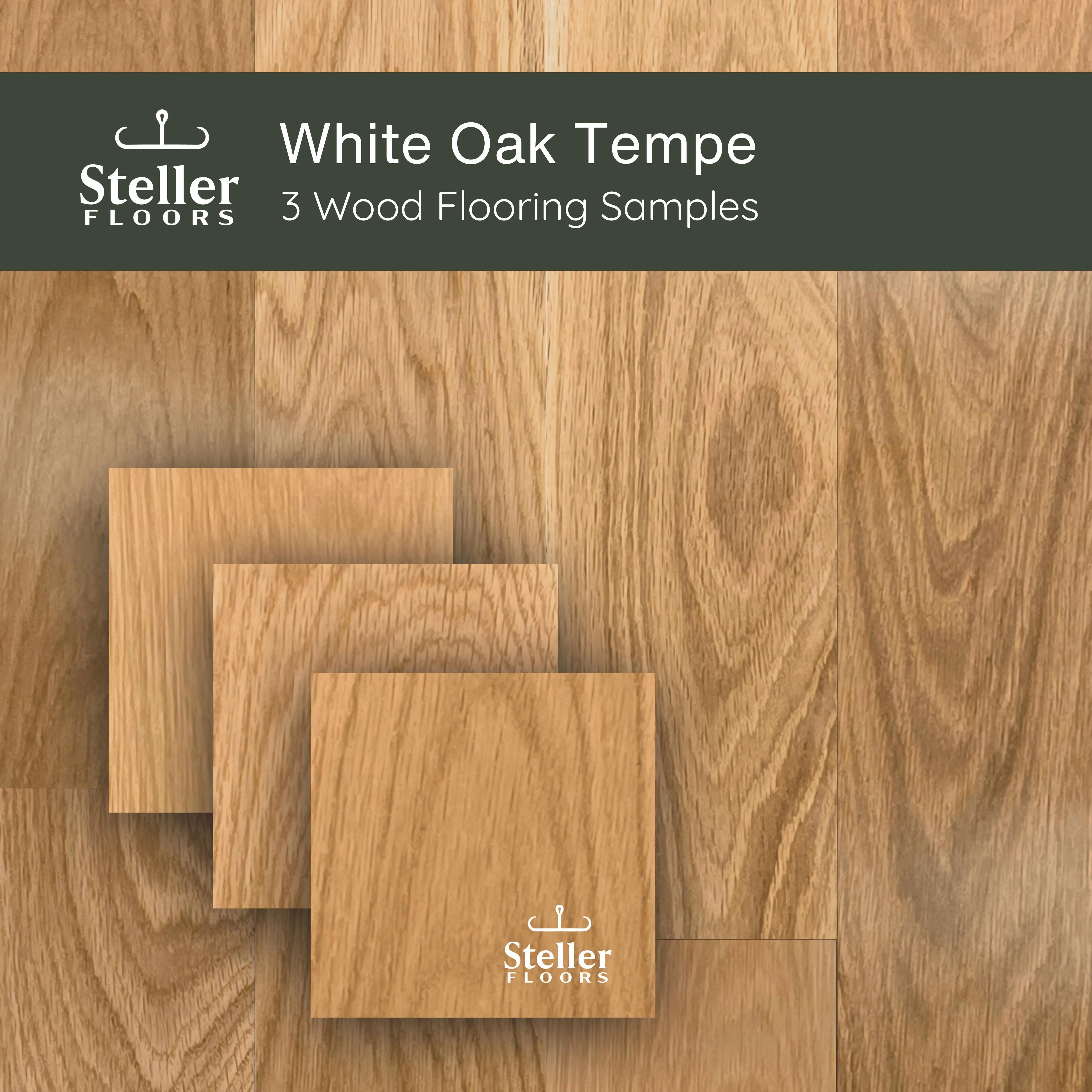 White Oak Tempe by Steller Floors - Sample 3-Pack - Includes Clip System