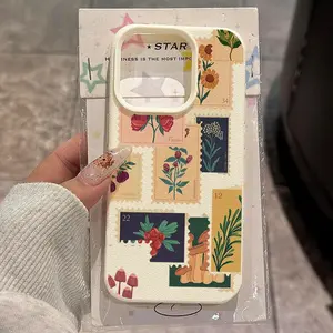 The Plant-Themed Postage Stamp Design Is Suitable for Iphone 16 Pro Max Cases, As Well As for iphone 15 Pro Max/14/16 Plus/15/13 Pro/12/11. It Features a Minimalist TPU, Shockproof, Stylish Protective Case with a High Aesthetic Appeal.